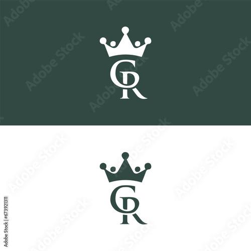 CR logo. C R design. White CR letter. CR, C R letter logo design. Initial letter CR linked circle uppercase monogram logo.