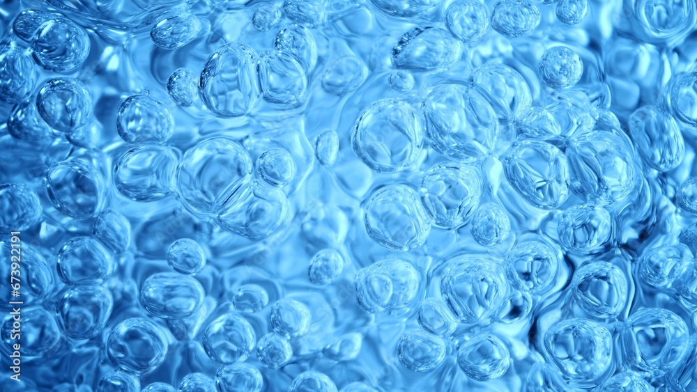 Liquid Bubbles in Water, Molecule inside Liquid. Liquid Bubbles in Water, Molecule inside Liquid.