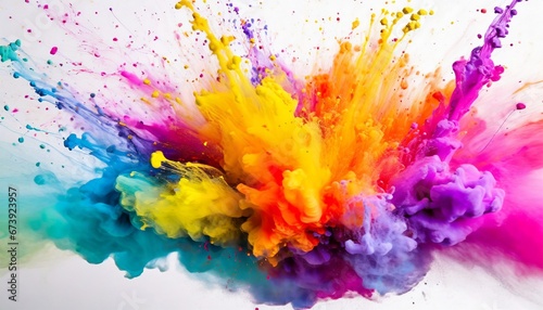 Colorful liquid ink explosion background