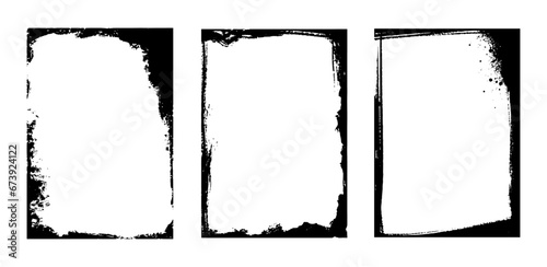 set of poster grunge frame