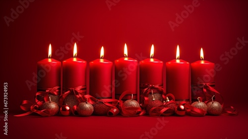 christmas candles and decorations - Christmas decoration