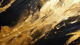 Closeup de tinta acrílica dourada e preta ideal para texturas e papéis de parede