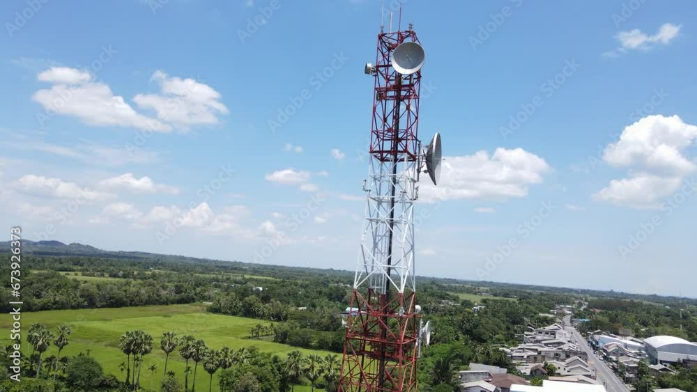 Cell towers are located in communities to distribute signals for