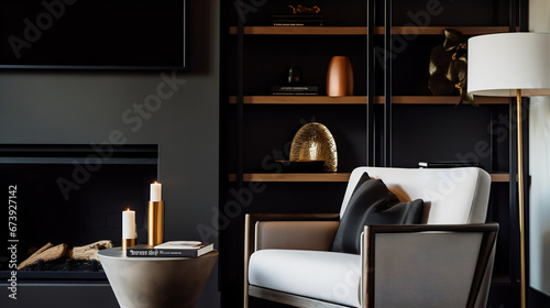 Minimalist Dark wood | Masculine |  interior design photography | Livingroom | 