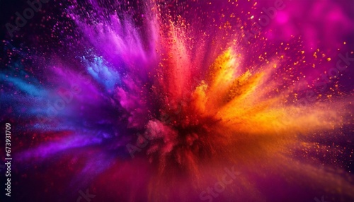 Colorful powder explosion background art illustration