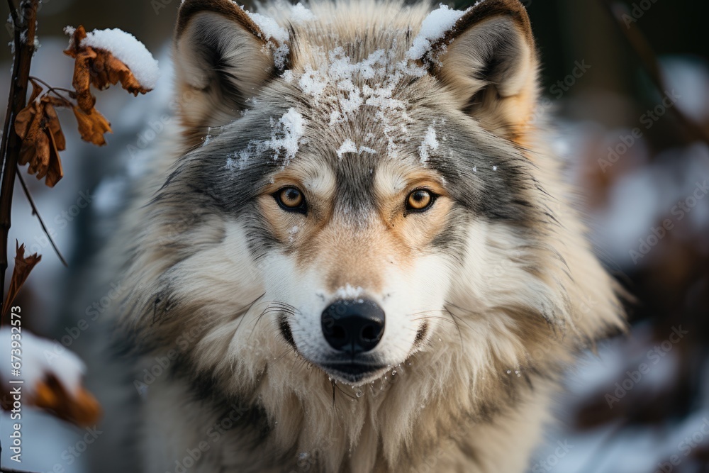 Obraz premium gray wolf canis lupus