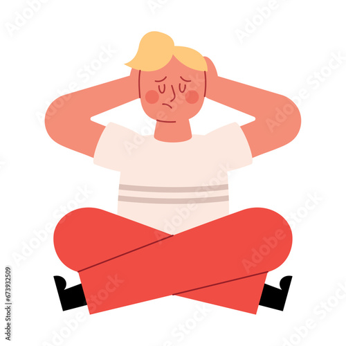 man with depression design