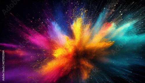 Colorful powder explosion background art illustration