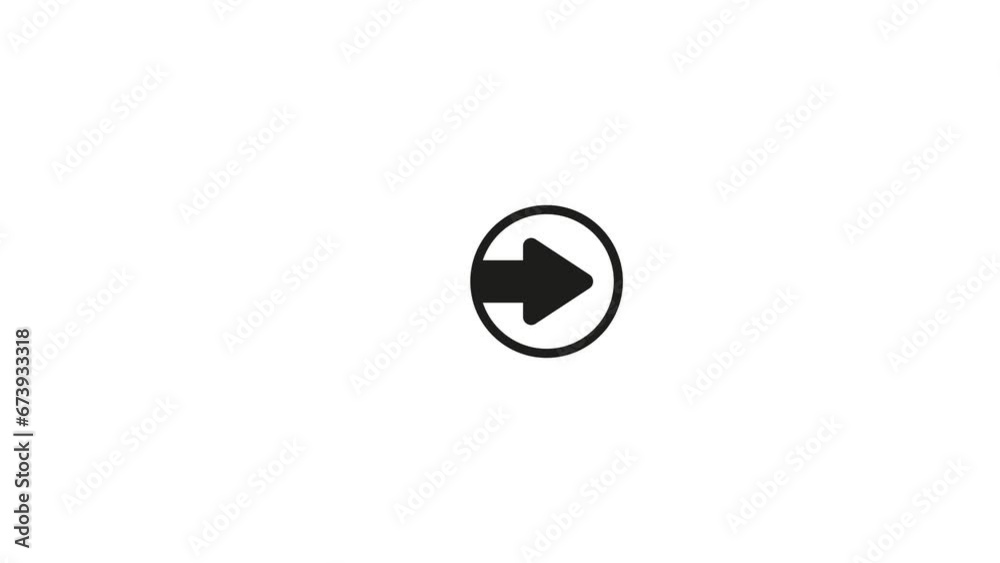 Animated black arrow on white background Animated black arrow on white background