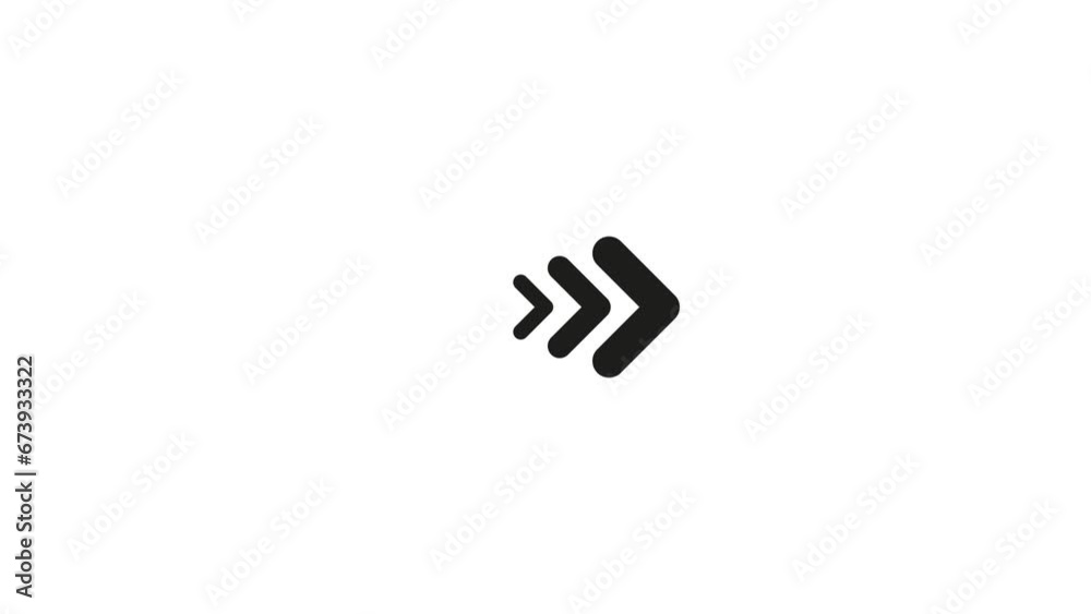 Animated black arrow on white background Animated black arrow on white background