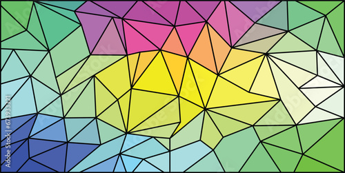 Schilderij op canvas Seamless texture with a broken stained glass, window