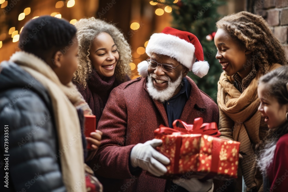 Black Family Christmas: Heartwarming Holiday Visit with Gifts for Grandparents. Black Family Christmas: Heartwarming Holiday Visit with Gifts for Grandparents.