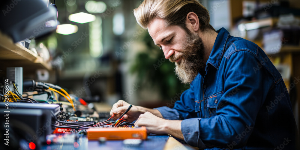 Electronics Assembler in Action: Crafting and Testing Devices