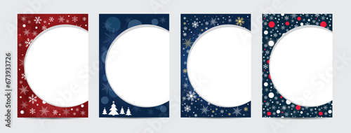 Christmas Holiday card frame template