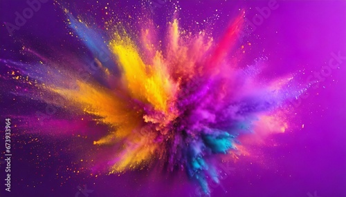 Colorful powder explosion background art illustration