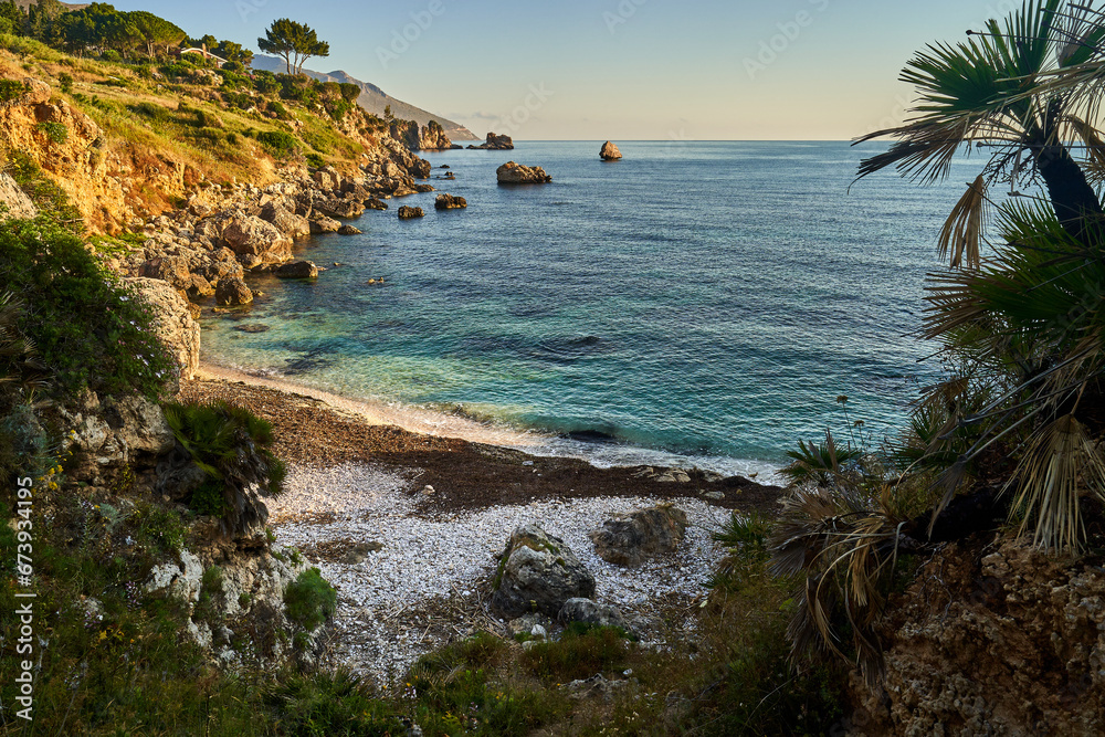Hidden beach in Sicily