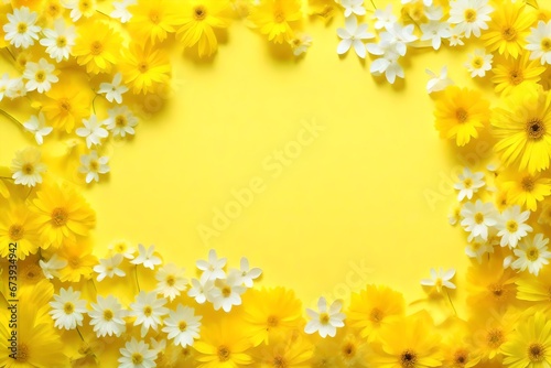yellow flowers border