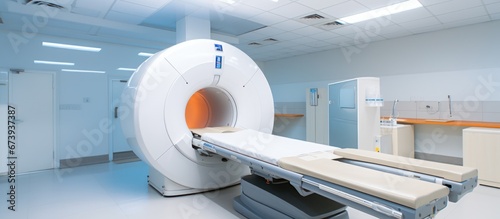 Advanced mri or ct scan medical diagnosis machine at hospital laboratory photo