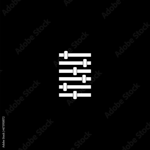 Fader icon trendy and modern Fader symbol  isolated on black background 