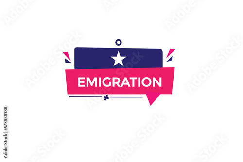  new emigration website, click button, level, sign, speech, bubble  banner, 
