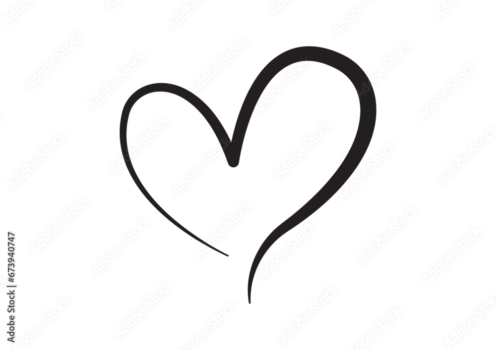 Hand drawn Heart Icon vector artwork. Hand drawn Heart Icon vector artwork.