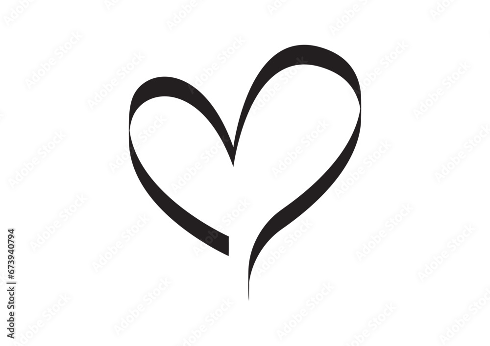 Hand drawn Heart Icon vector artwork.