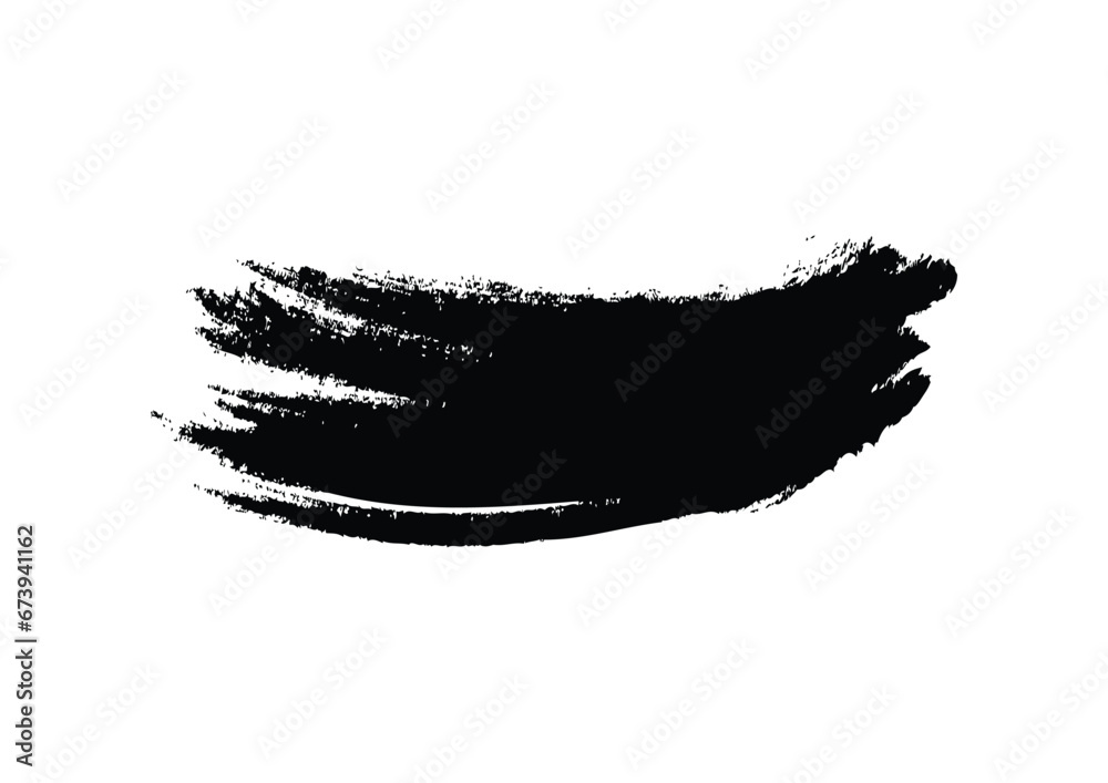 Black grunge brush strokes ink paint isolated on white vector Black grunge brush strokes ink paint isolated on white vector