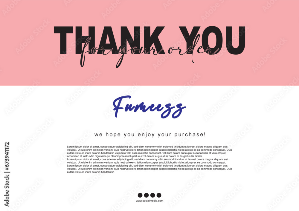 thank you card. thanks card. compliment card vector artwork for your business. thank you for your order card template.