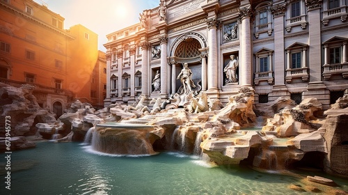Rome, Italy's Fountain di Trevi photo