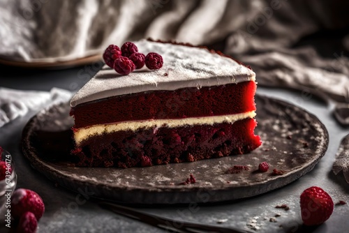 piece of cake with cherries
