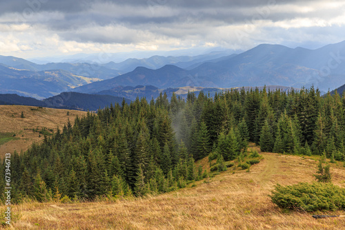 Carpathians. Ukraine. Colorful autumn in the Carpathian mountains. photo