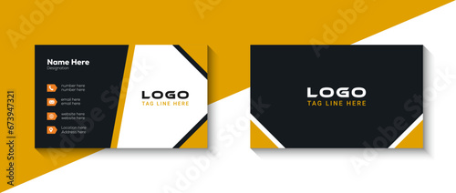Professional and clean corporate business card design template.