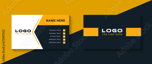 Professional and clean corporate business card design template.