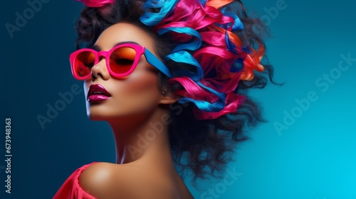 Vibrant background capturing the essence of both fashion and beauty elements