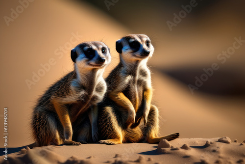 wildlife photography of meerkats