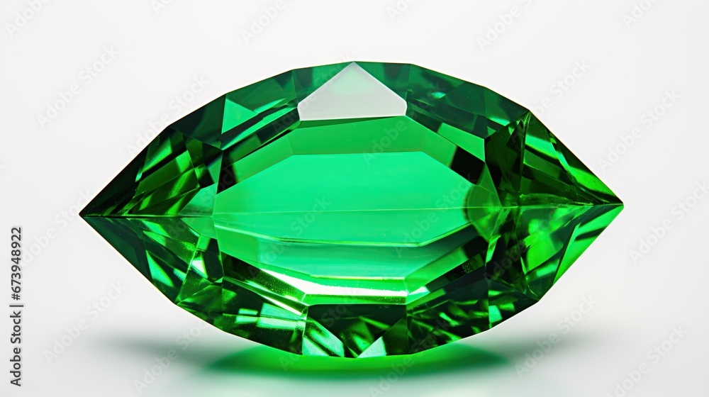 Close up green diamond jewelry isolated background. AI generated image Close up green diamond jewelry isolated background. AI generated image