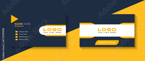 Professional and clean corporate business card design template.