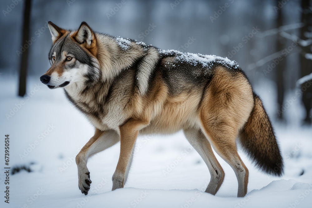 wildlife photography of a wolf