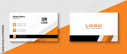 Professional and clean corporate business card design template.