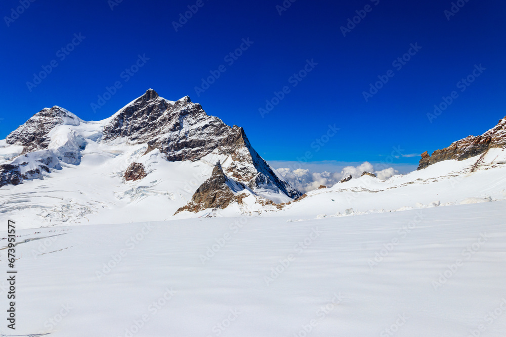 View of the Jungfrau, Top of Europe, Bernese Oberland, Switzerland