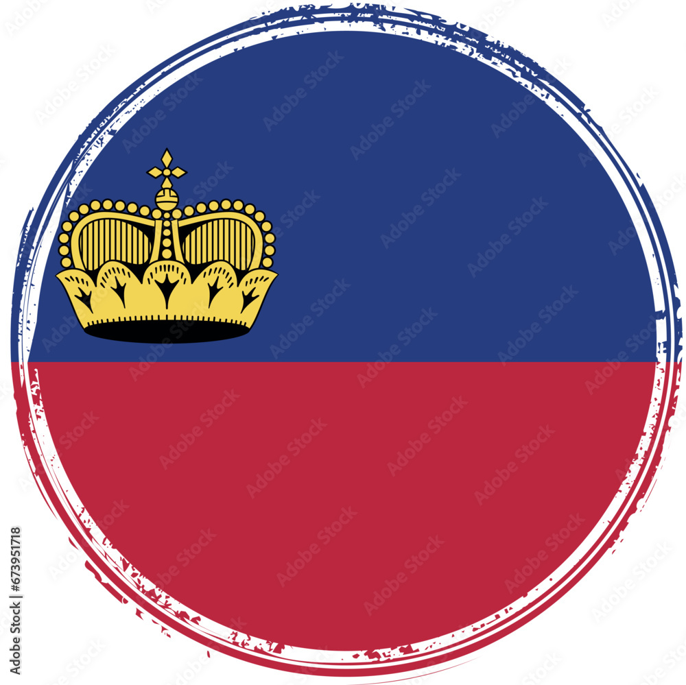 Obraz premium National flag of Liechtenstein in stamp style