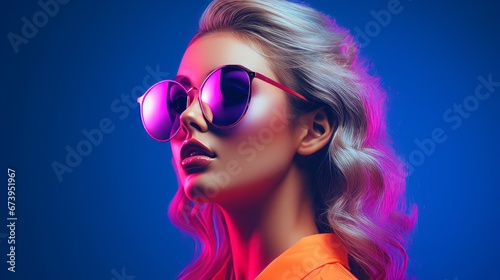 Glowing Neon Vibes: Glowing neon gradient evoking a futuristic vibe