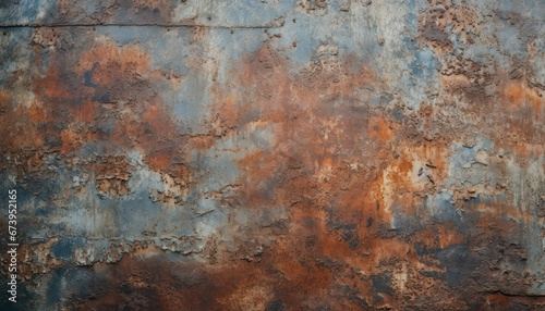 Photo of Rustic Elegance: A Weathered Metal Surface with Rust Patina