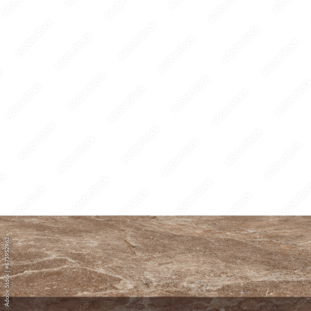 Marble table top for product display with white background Marble table top for product display with white background