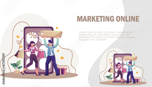 Marketing online trading comfortable, the online store grew to multi channel for customer to buy products.