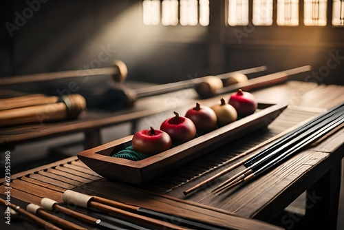 abacus on a wooden table