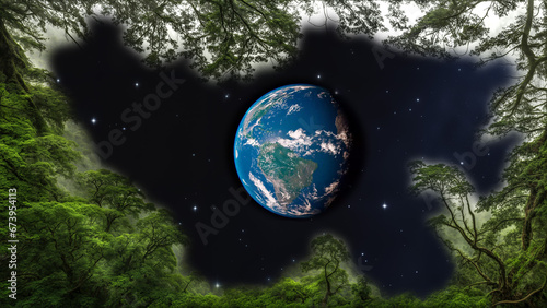 the earth in the rainforest