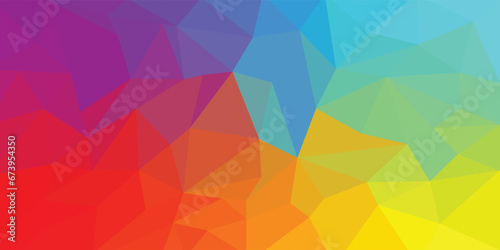 Colorful abstract background consisting of triangular shapes and lines of varying sizes and colors