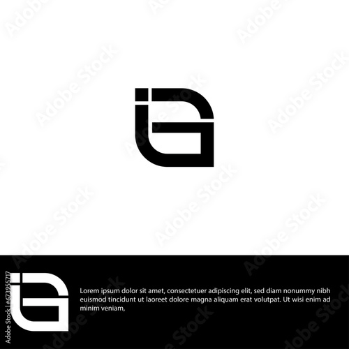 Canvas Print Initial Letter G Logo