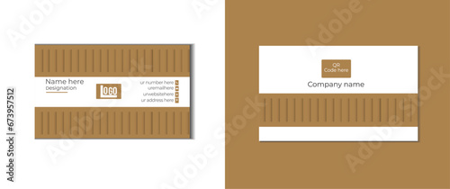 Luxury double sided business card Vector illustration template. 